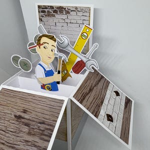 Handmade 3D Pop Up Box Card – Male Birthday/Retirement