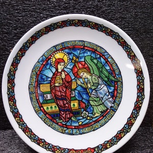 Christmas Plate, Noel Vitrail