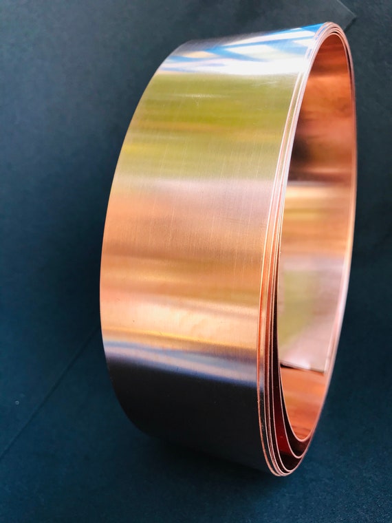 Copper Strip Roll, 1in X 10ft, 16 Oz-24 Gauge, Other Sizes Available,  Copper Sheet Metal 
