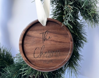 Personalized Christmas Ornament / Custom Wood Ornament / Custom Mr. and Mrs. Ornament / Christmas decor / Christmas Decorations /