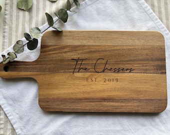 Personalized Cutting Board - Custom Charcuterie Board, Engraved Cutting Board, Wedding, Anniversary, Housewarming gift for her, him