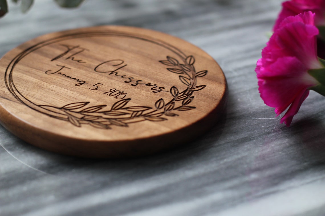 Personalized coasters / Engraved Coasters/ Custom wood Etsy