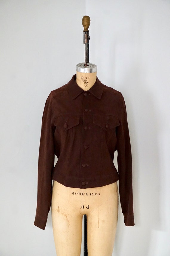 Yohji Yamamoto Brown Suede Bomber Leather Jacket M - image 1