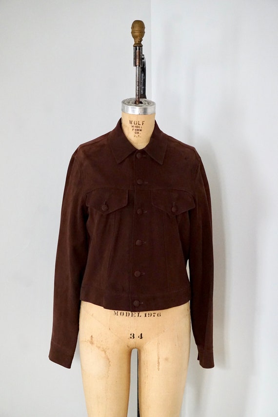 Yohji Yamamoto Brown Suede Bomber Leather Jacket M - image 4