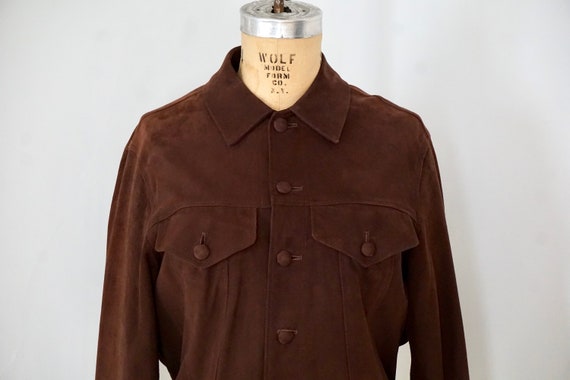 Yohji Yamamoto Brown Suede Bomber Leather Jacket M - image 3