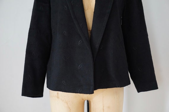 Vintage 1960's German Wool Jacket with leaf patte… - image 6