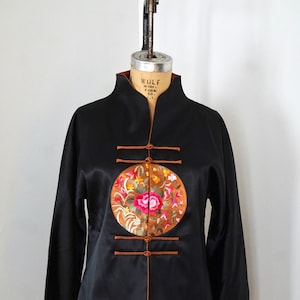 Black Floral embroidered Cheongsam Jacket