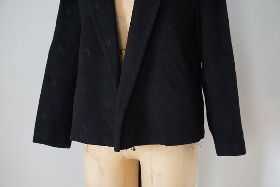 Vintage 1960's German Wool Jacket with leaf patte… - image 5