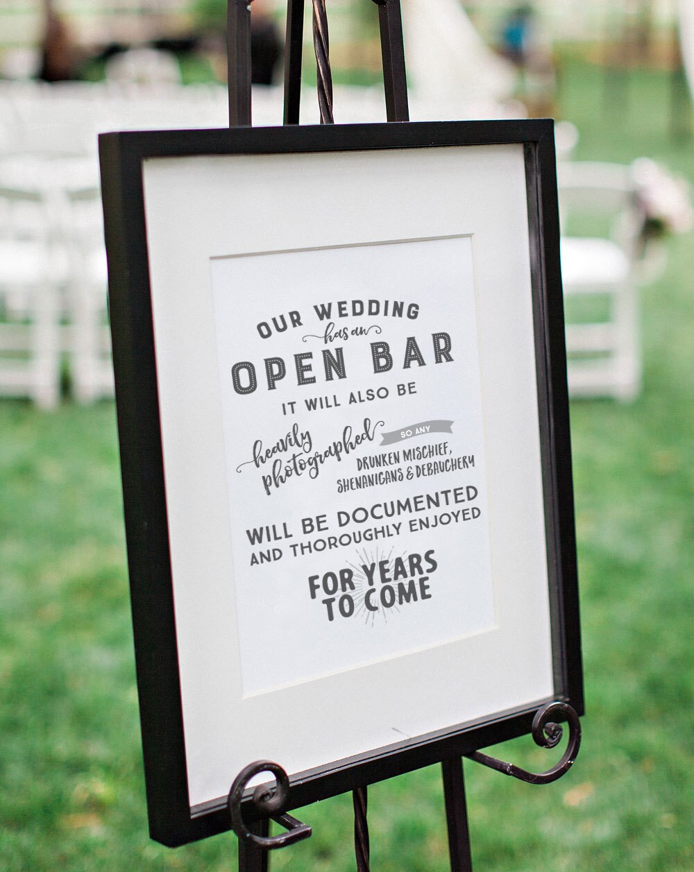 Printable Wedding Bar Signage Funny Wedding Sign INSTANT Etsy