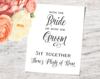 Wedding Seating Sign, Printable and SVG Bundle - INSTANT DOWNLOAD