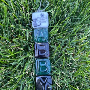 Personalized Rainbow Bridge Fused Glass Suncatcher
