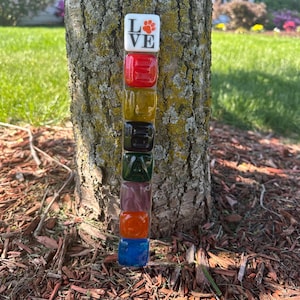 Personalized Rainbow Bridge Fused Glass Suncatcher