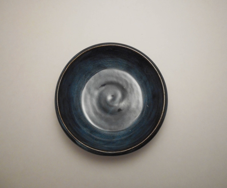 Hand Painted Decor Hand Thrown Kitchenware B0114 Handmade Pottery Gift Speckled Blue Stoneware Ceramic Bowl