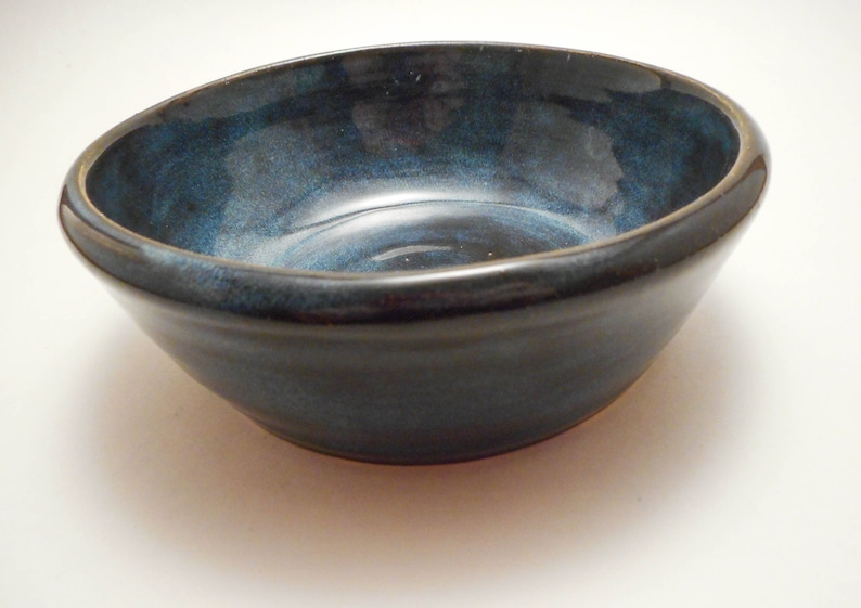 Hand Painted Decor Hand Thrown Kitchenware B0114 Handmade Pottery Gift Speckled Blue Stoneware Ceramic Bowl