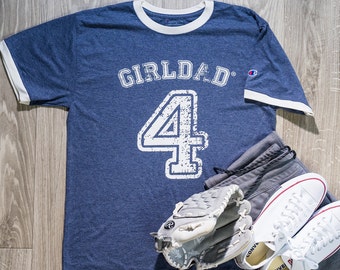 Girldad® 4 Game Tee, Girl Dad, Girl Dad Gift, Dad of Girls, dad of girls shirt, Gift for Dad, Dad Shirt, Father's Day Shirt, fathers day