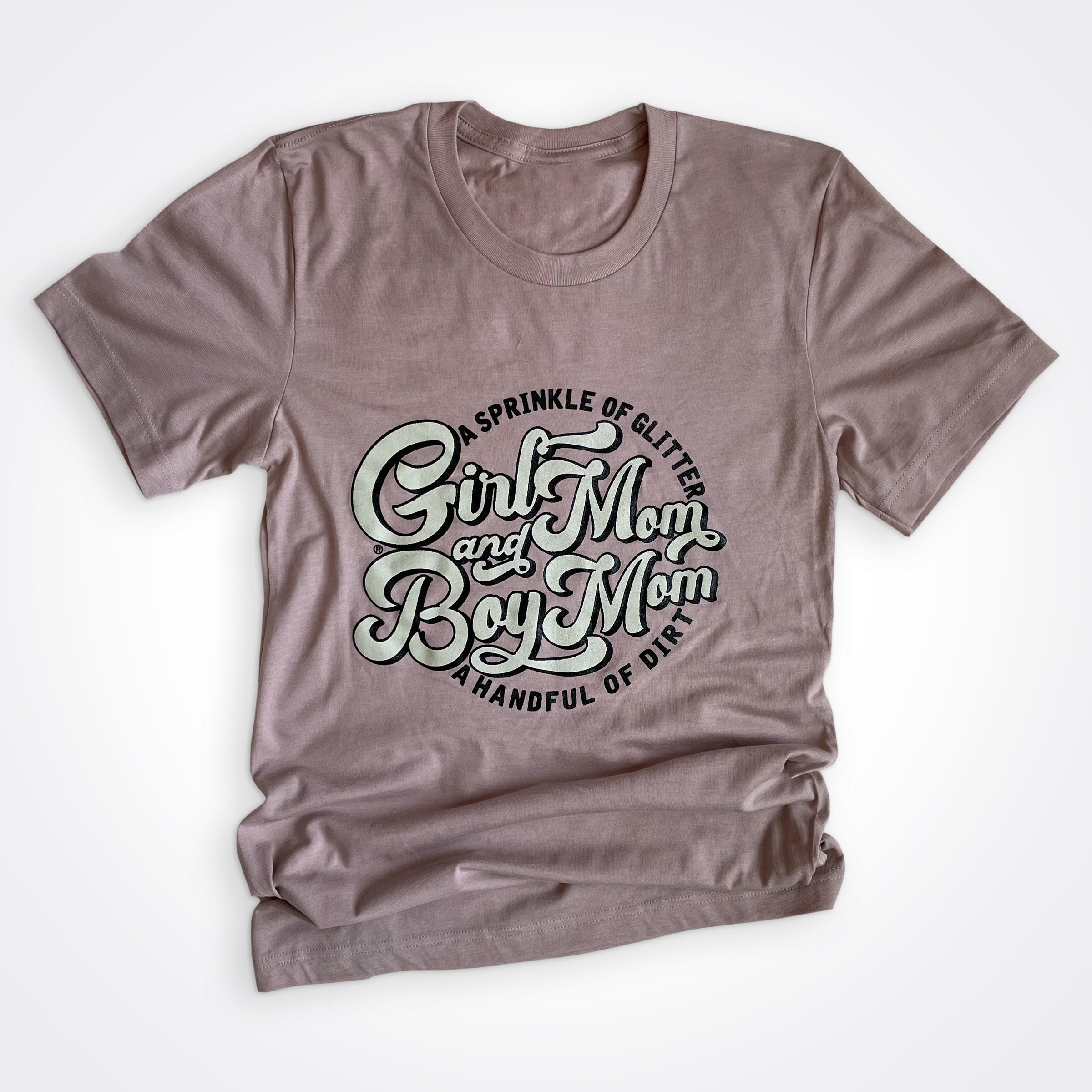 Girlmom® & Boymom® Shirt Pink Gravel, Sprinkle of Glitter