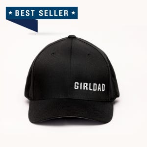 Girldad® Embroidered Flexfit Hat, Flexfit Cap Black/Silver Hat, Girl Dad, Girl Dad Gift, Dad of Girl, Gift Dad, Girldad, All Girls, Dad Gift