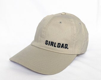 Girldad® Unstructured Embroidered Flexfit Hat, Stone/Black Flexfit Cap, Girl Dad, Girl Dad Gift, Dad of Girl, Gift Dad, Girldad, Dad Gift