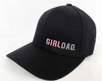 Girldad® Embroidered Flexfit Hat, Flexfit Cap Black/Pink Hat, Girl Dad, Girl Dad Gift, Dad of Girl, Gift Dad, Girldad, All Girls, Dad Gift