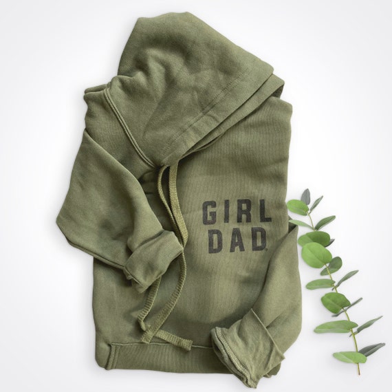 Girldad® sudadera con capucha militar verde, niña papá, niña papá regalo,  niña, papá de las niñas, papá de la camisa de las niñas, regalo para papá,  camisa de papá, sudadera 