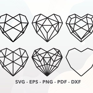 Molde de silicona con forma de corazón de diamante, forma geométrica de  corazón, para hornear, chocolate, mousse, postre