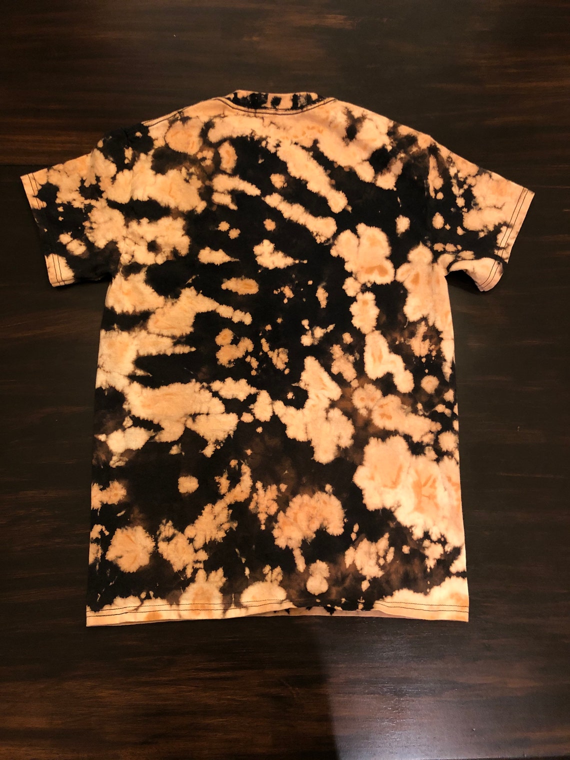 reverse tie dye black shirt