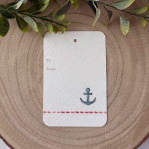 Maritimer Geschenkanhänger, Geschenkanhänger Nautisches Thema , Geschenkanhänger Anker Geschenkanhänger, Rot Weiß Blau Blau Geschenkanhänger