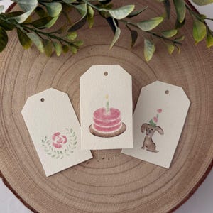 Étiquette-cadeau pour bébé fille, lot de 3 étiquettes-cadeaux, étiquettes-cadeaux pour bébé, étiquettes-cadeaux fille, étiquettes-cadeaux d'anniversaire fille, étiquettes-cadeaux pour enfants