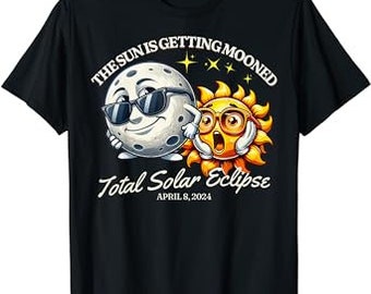 Total Solar Eclipse Chase 2024 Sun is Getting Mooned Digital PNG.