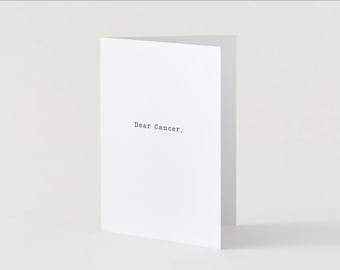 Dear Cancer Card: Unapologetic Encouragement, Handmade Greeting Card
