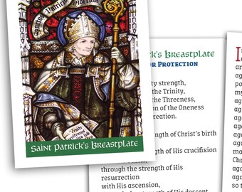 St. Patrick Breastplate Prayer Printable 8.5 X 11 Poster "christ With ...