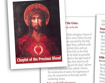 Precious Blood Chaplet Prayer Card: Instructions, Printable PDF Download