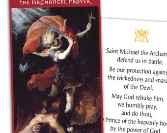 Gebedskaart van Sint-Michiel: afdrukbare pdf-download