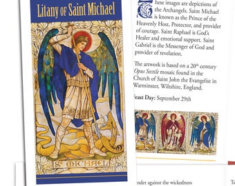 Gebedskaart litanie van St. Michael: afdrukbare pdf-download