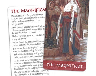 Gebedskaartje Magnificat: Lofzang van Maria, afdrukbaar PDF-bestand (6 per pagina)