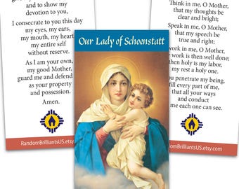 Schoenstatt-gebedskaarten: afdrukbare pdf (6 per pagina)