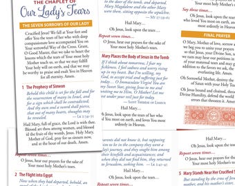 Gebedskaartje voor de Tranen van Onze Lieve Vrouw: printbare PDF-download