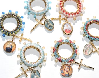 Deluxe Finger Rosaries, Immaculate Conception, Our Lady of Guadalupe, Our Lady of Lourdes, Infant of Prague, Our Lady of Ollignies