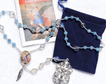 Chaplet of St. Michael: Saint Michael Gemstone Chaplet + FREE Prayer Card!