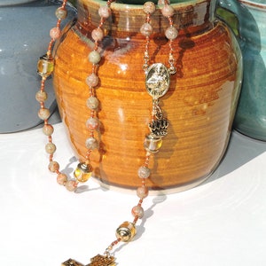 Three Crowns Rosary and FREE Book! Franciscan Crown, Franciscan Rosary, Stone Rosary
