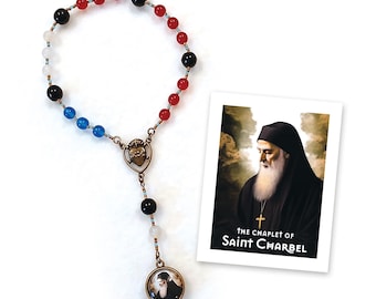 St. Charbel Chaplet, San Charbel Coronilla: FREE Prayer Card with Instructions — English or Spanish