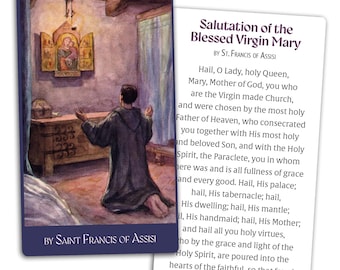 Gebedskaart Sint Franciscus van Assisi: afdrukbare pdf-download