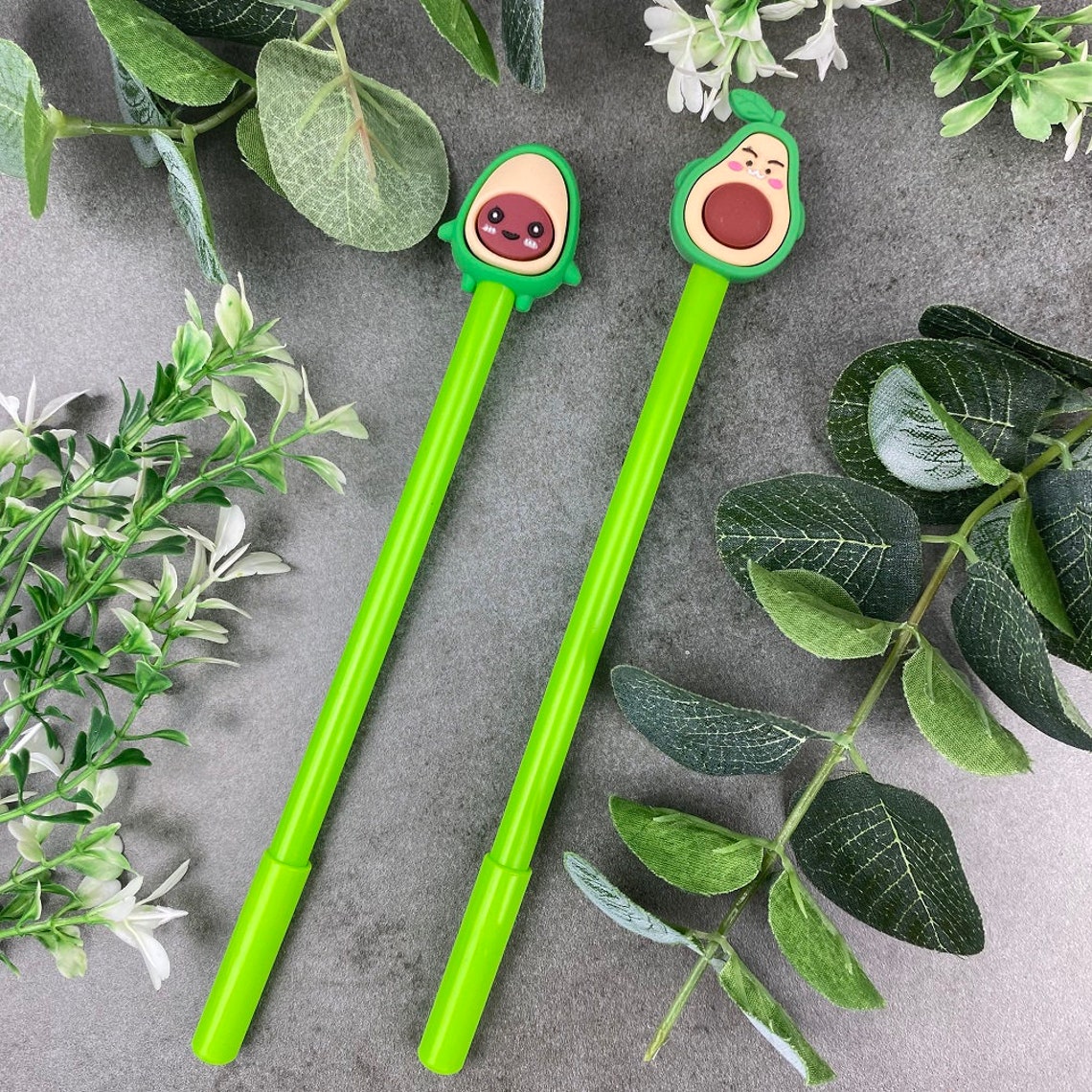 Cute Avocado Gel Pen Cute Stationery Fruit Gel Pen Gift For Etsy