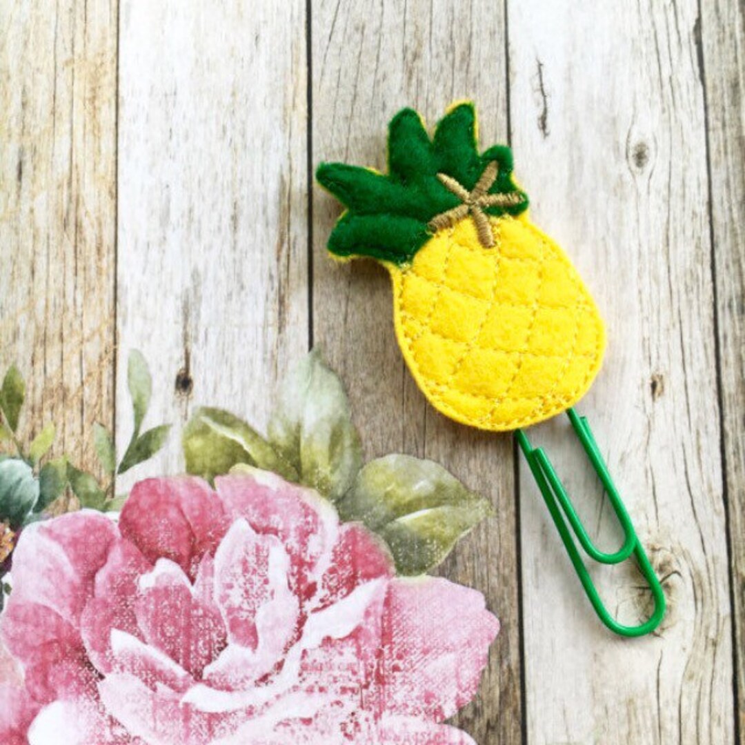 Felt Pineapple Paper Clip Pineapple Planner Clip Planner Etsy