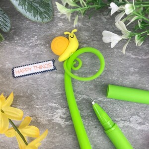 Snail Wiggle Pen, Cute Gel Pen, Children's Stationery, Cute Stationery, Animal Stationery, Gift For Stationery Lover, Novelty Pen