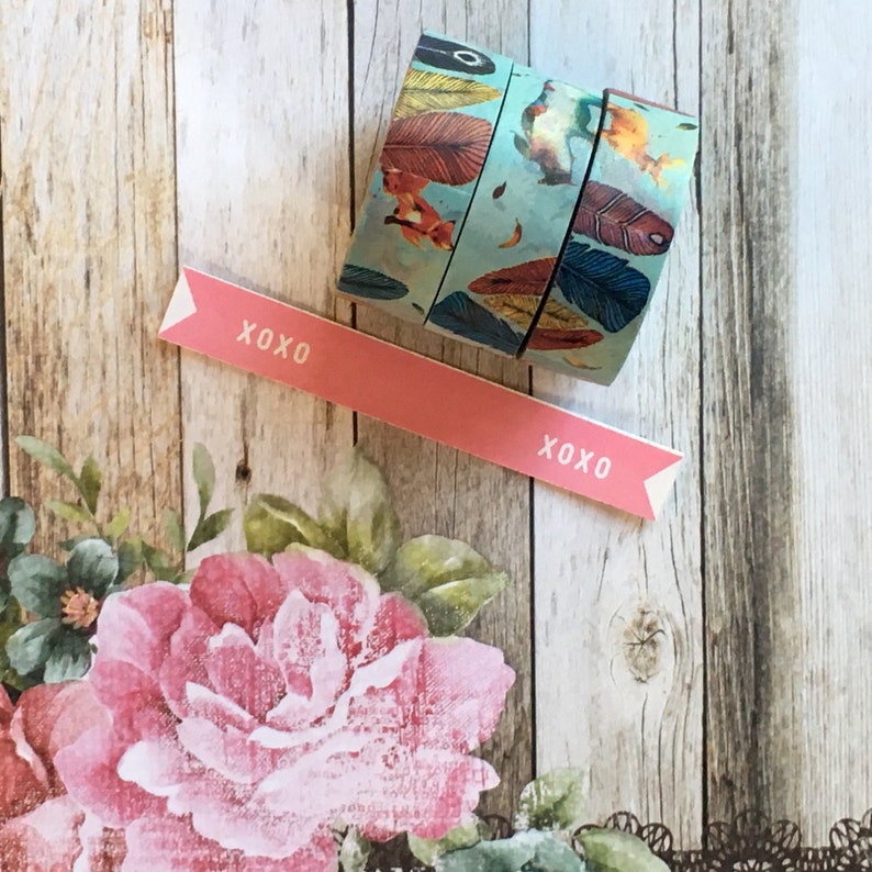 Fox Washi Tape Planner Washi Tape Fox Fox Stationery Washi Feather Washi Tape Decorative Tape Washi Tape Fox /& Feather Washi Tape