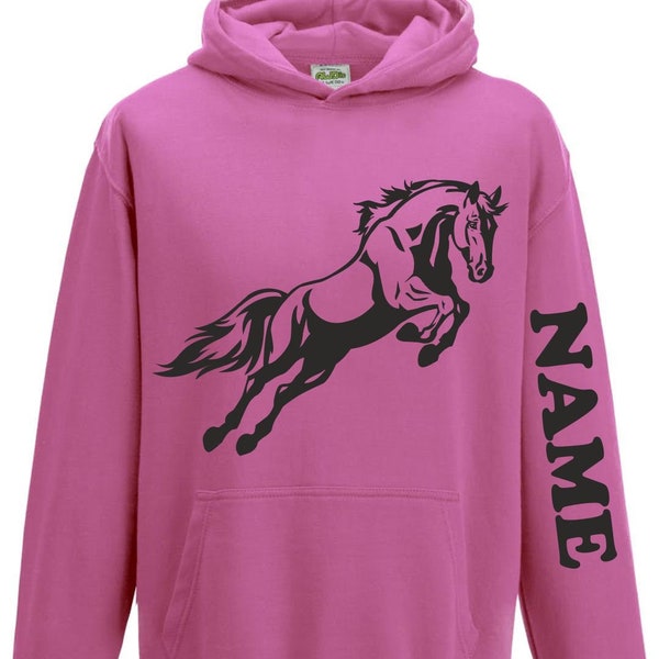 horse riding gifts for girls horse hoodies for girls horse riding gifts horse print personalised hoodies for kids horse hoody childrens