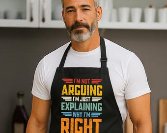 Funny Kitchen Apron, I Am Not Arguing Apron, Custom Birthday Apron, Personalised Gift, Any Age Apron, Chef Apron, Baking Apron
