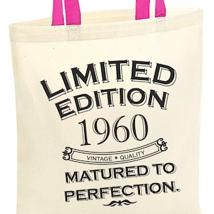 Lustige 65.Geburtstags Tasche, echtes Jubiläum Geschenk, 65 Jahre altes Accessoire, einzigartige 65 Jahre Party Tasche, langlebige Tasche fürs Leben, limitierte Auflage