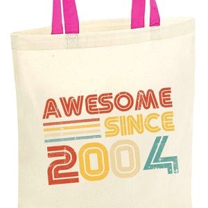 Geburtstags-Einkaufstasche, fantastisch seit 2004, geboren in 2004 Tasche, 21 Jahre altes Geschenk, Tasche für das Leben, Partytasche, Retro Jahr Design